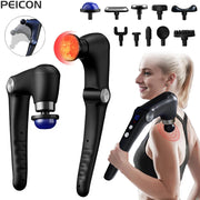 Pistola de Masaje Muscular Ergonómica con Mango Ajustable y Terapia de Frío/Calor
