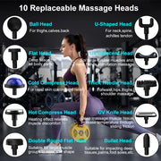 Pistola de Masaje Muscular Ergonómica con Mango Ajustable y Terapia de Frío/Calor