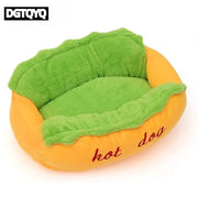 Warm Dachshund Hot Dog Bed Removable Soft Lounger for Dog Small Large Hot Sale Washable Elastic Puppy Cat Pet House Sofa Indoor