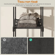 HOMCOM Armario de Tela Modulable con Barra para Colgar y Estantes - 111x43x185 cm