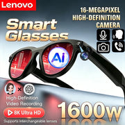 Lenovo Gafas Inteligentes AI Smart Glasses con Cámara HD y Llamadas Bluetooth
