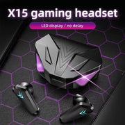 X15 Auriculares Bluetooth Gamer TWS - In-Ear Inalámbricos de Baja Latencia con Luces LED