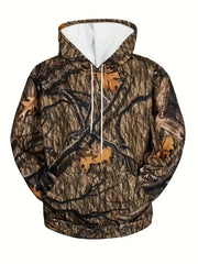 Capucha de Camuflaje 3D de Hojas de Bosque - Pulóver Unisex Estilo Urbano").