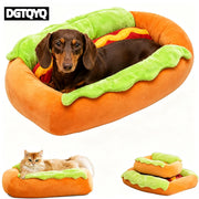 Warm Dachshund Hot Dog Bed Removable Soft Lounger for Dog Small Large Hot Sale Washable Elastic Puppy Cat Pet House Sofa Indoor