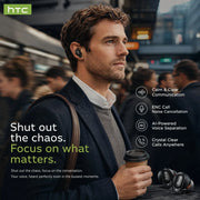 HTC NE79 Auriculares Bluetooth con Traductor IA Integrado y Reducción de Ruido