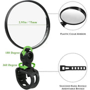 • Espejo Retrovisor Ajustable 360° para Patinete Eléctrico y Bicicleta – Compatible con Xiaomi y Ninebot (1 Unidad)