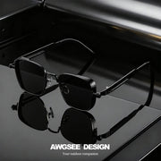 Gafas de Sol Cuadradas Vintage Metalizadas • Lentes Retro Grunge Unisex Estilo Urbano.