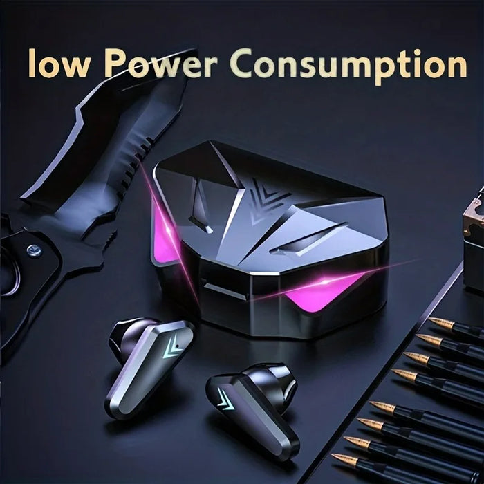 X15 Auriculares Bluetooth Gamer TWS - In-Ear Inalámbricos de Baja Latencia con Luces LED