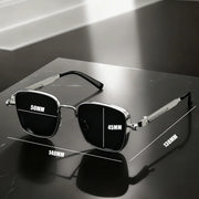 Gafas de Sol Cuadradas Vintage Metalizadas • Lentes Retro Grunge Unisex Estilo Urbano.