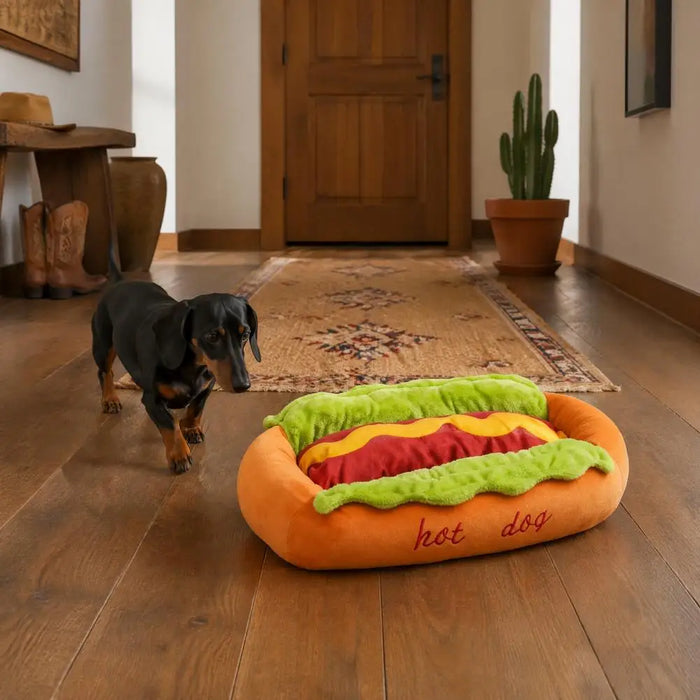Cama 'Hot Dog' Premium para Mascotas