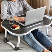 Mesa Auxiliar Plegable para Portátil - Escritorio de Cama y Sofá con Altura Ajustable