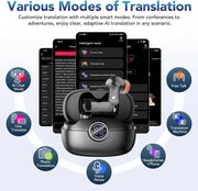 HTC NE79 Auriculares Bluetooth con Traductor IA Integrado y Reducción de Ruido