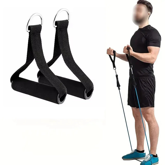 2 Agarraderas Profesionales para Bandas de Resistencia y Poleas de Gimnasio